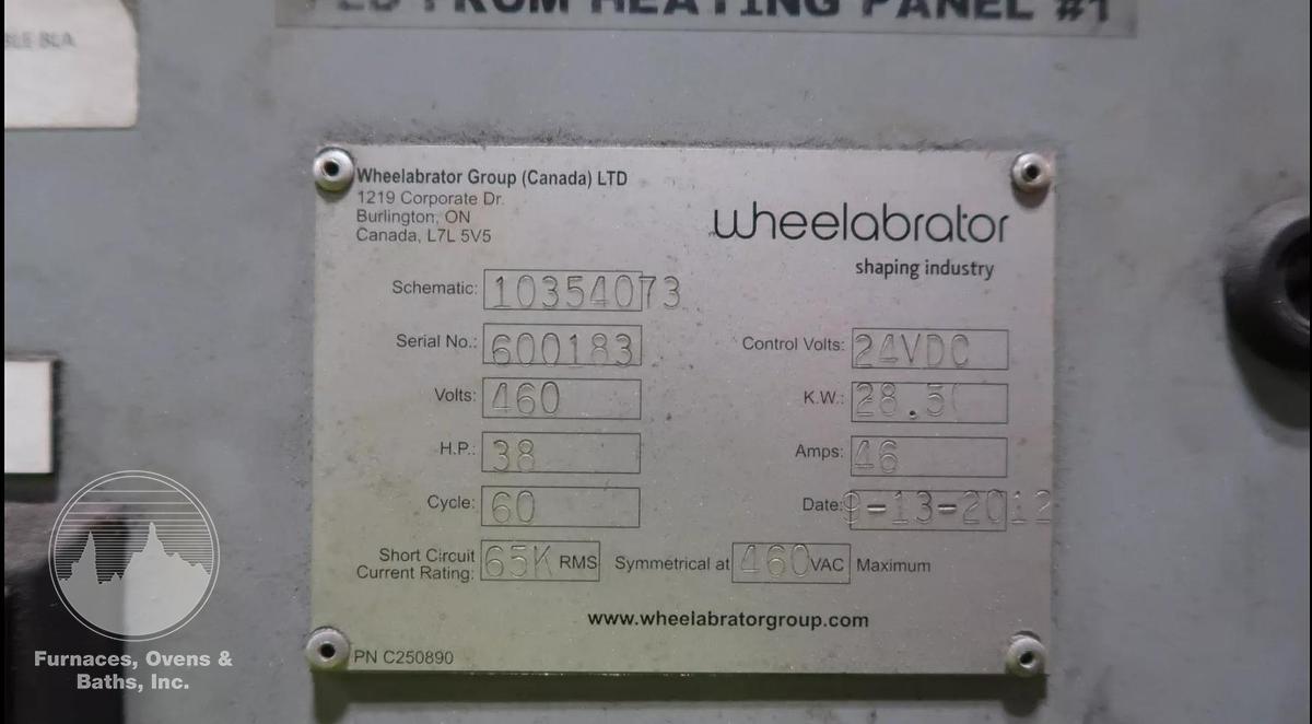 Used Wheelabrator 48” Diamter Table Shot Blast w/Dust Collector