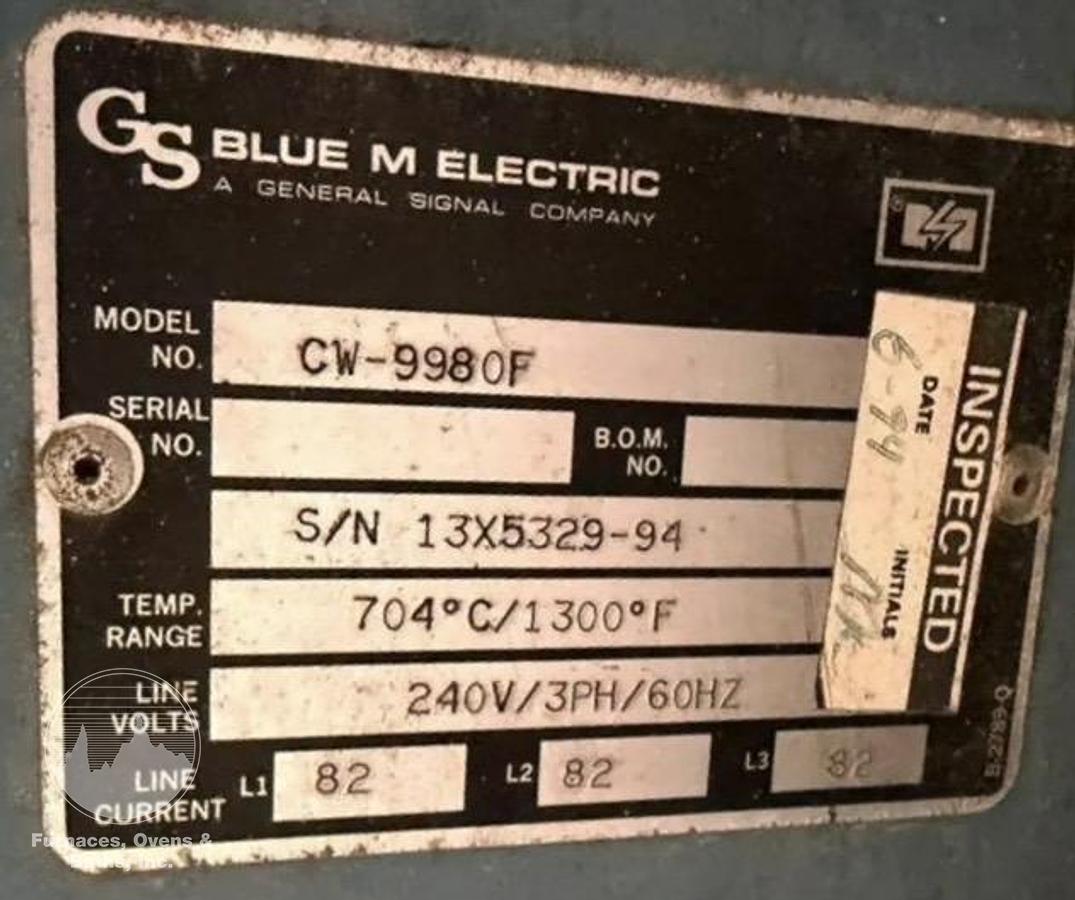 Used 48"W x 36"H x 24"L Blue M CW-9980G Cabinet Oven, 1300°F, Electric