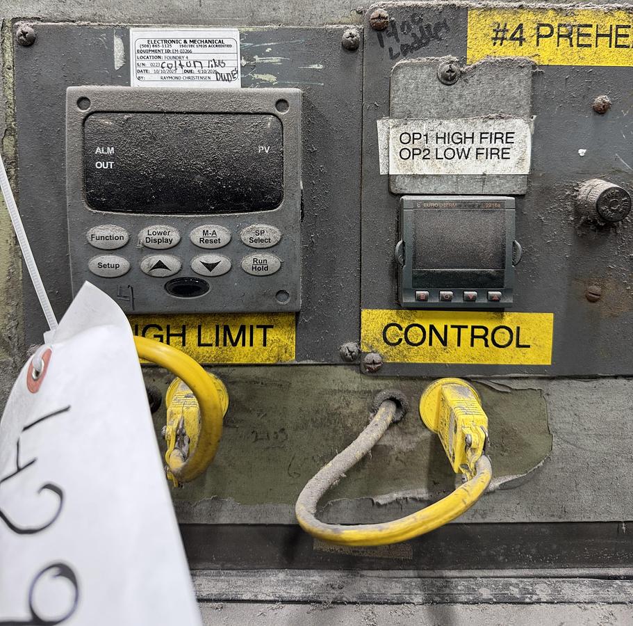 Used 48"W x 24"H x 48"L, Surface Combustion, Direct Fired Box Furnace, Gas Fired, 2000-F, Fiber Lined