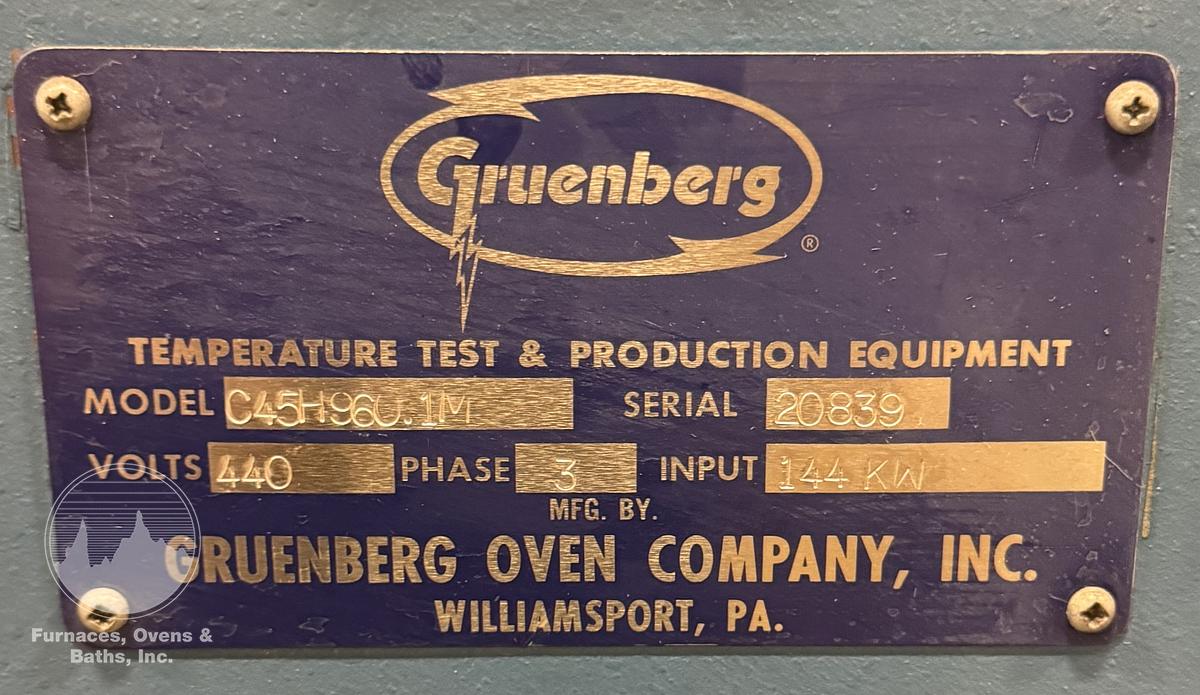 Used 48"W x 72"H x 48"L, Gruenberg, Electric Walk-In Oven, 450°F