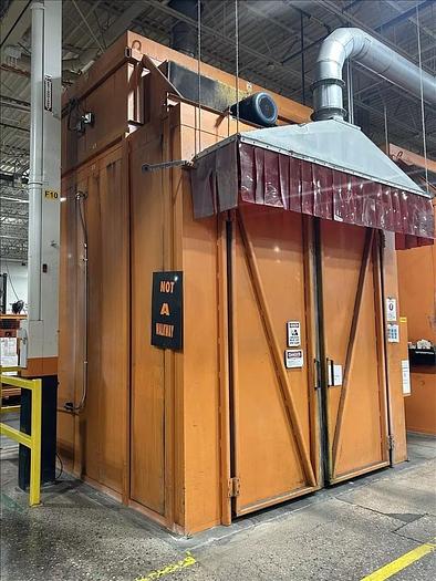 Used 96"W x 120"H x 144"L, Wisconsin Walk-In Oven SWH-81210-G, 500°F, Gas Fired w/Carts