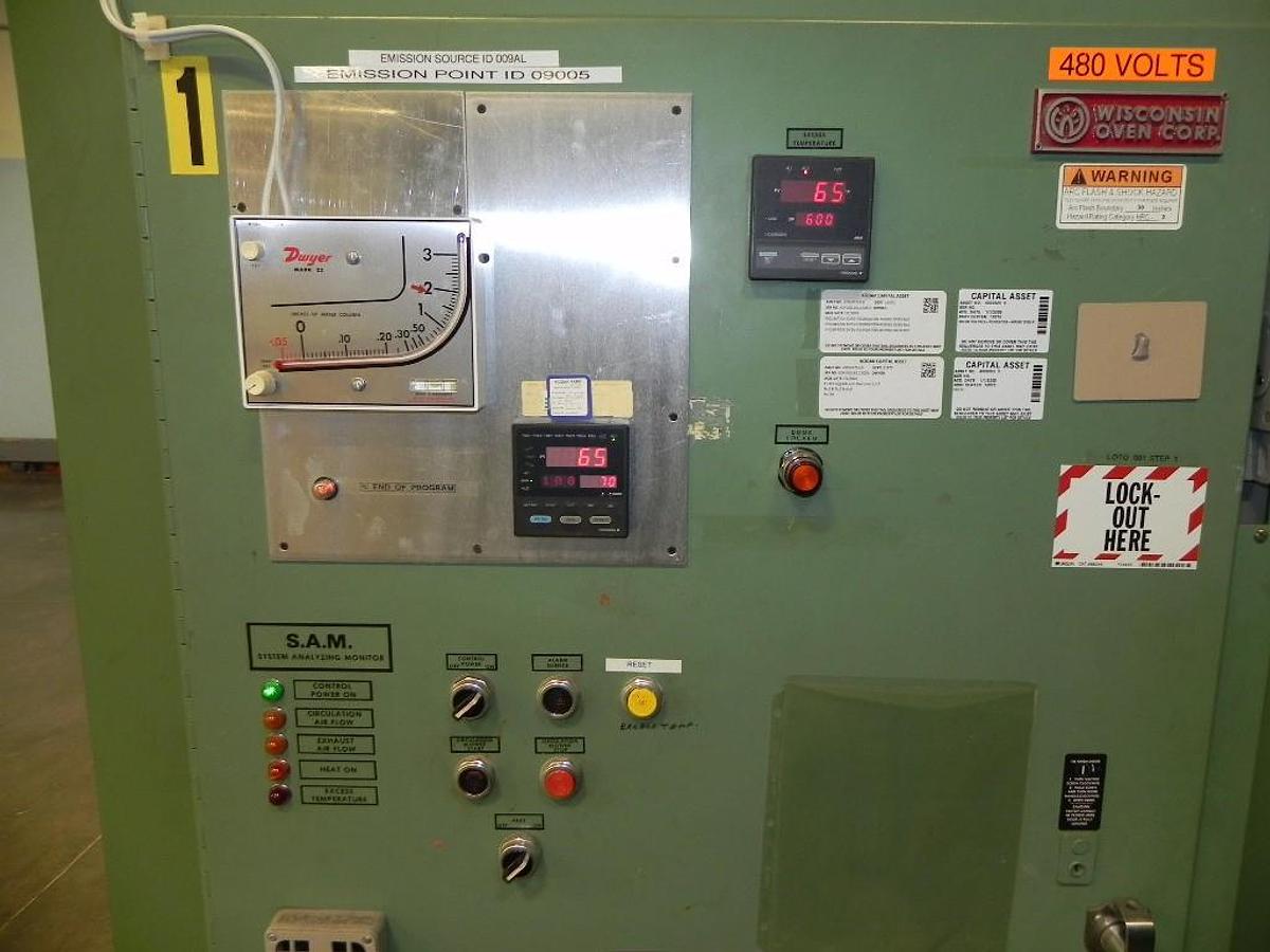 Used 72"W x 72"H x 168"L (14'), Wisconsin Walk-In Oven SWT-6146-E, 600°F, Electric, Powered Exhaust