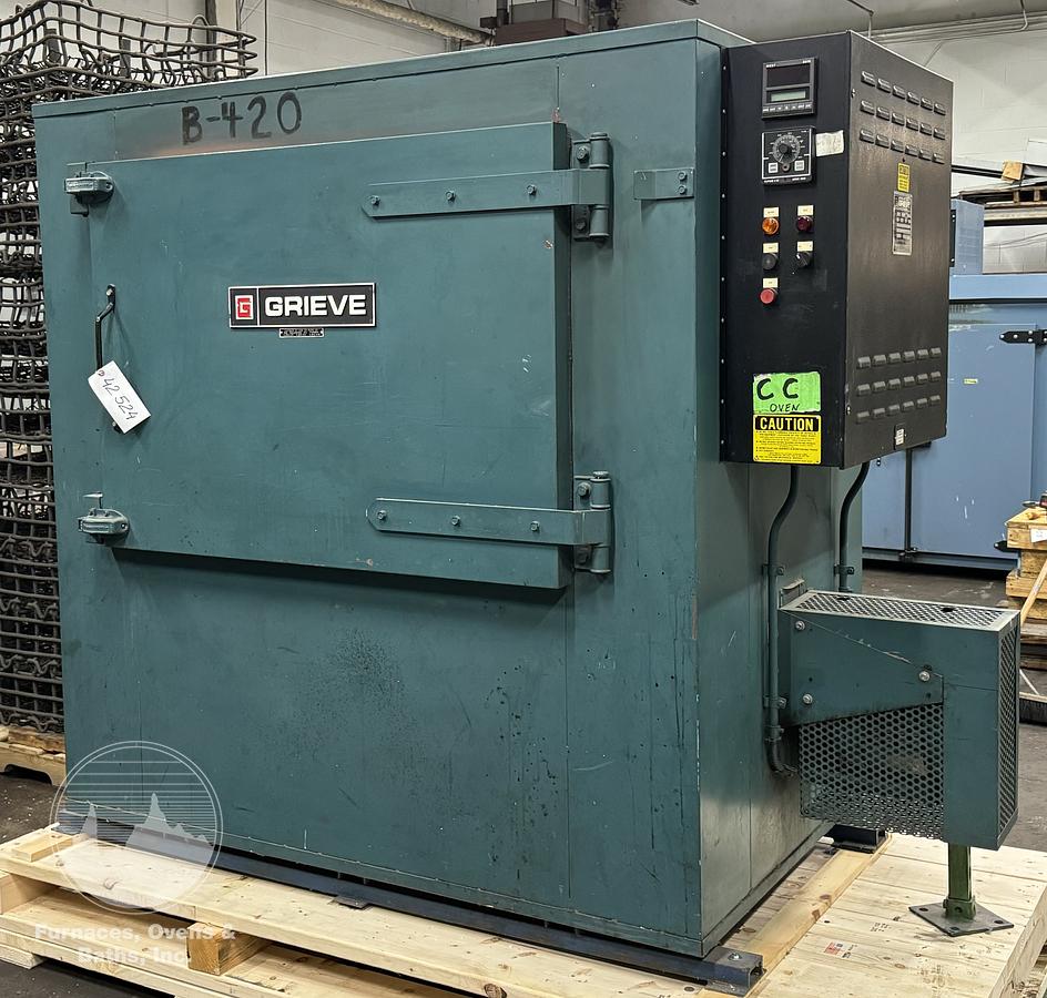 Used 38"W x 26"H x 20"L Grieve HX-1250 Cabinet Oven, 1250°F, Electric