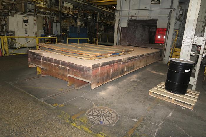 Used Sauder Gas Fired Car Bottom Furnace, 10'W x 6'H x 22'L, 1250°F, Gas Fired