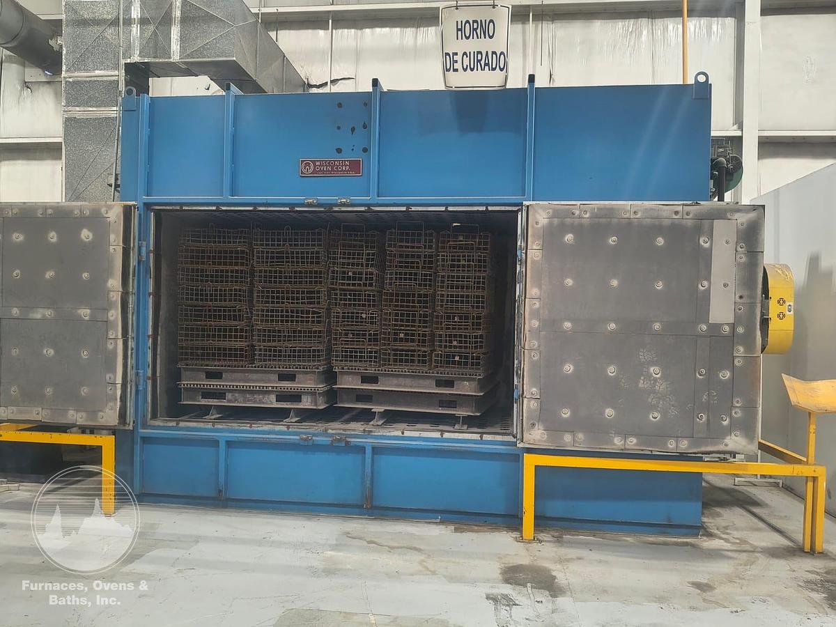 Used 120"W x 65"H x 65"L, Wisconsin Batch Oven, 1000°F, Gas Fired, EXCELLENT CONDITION