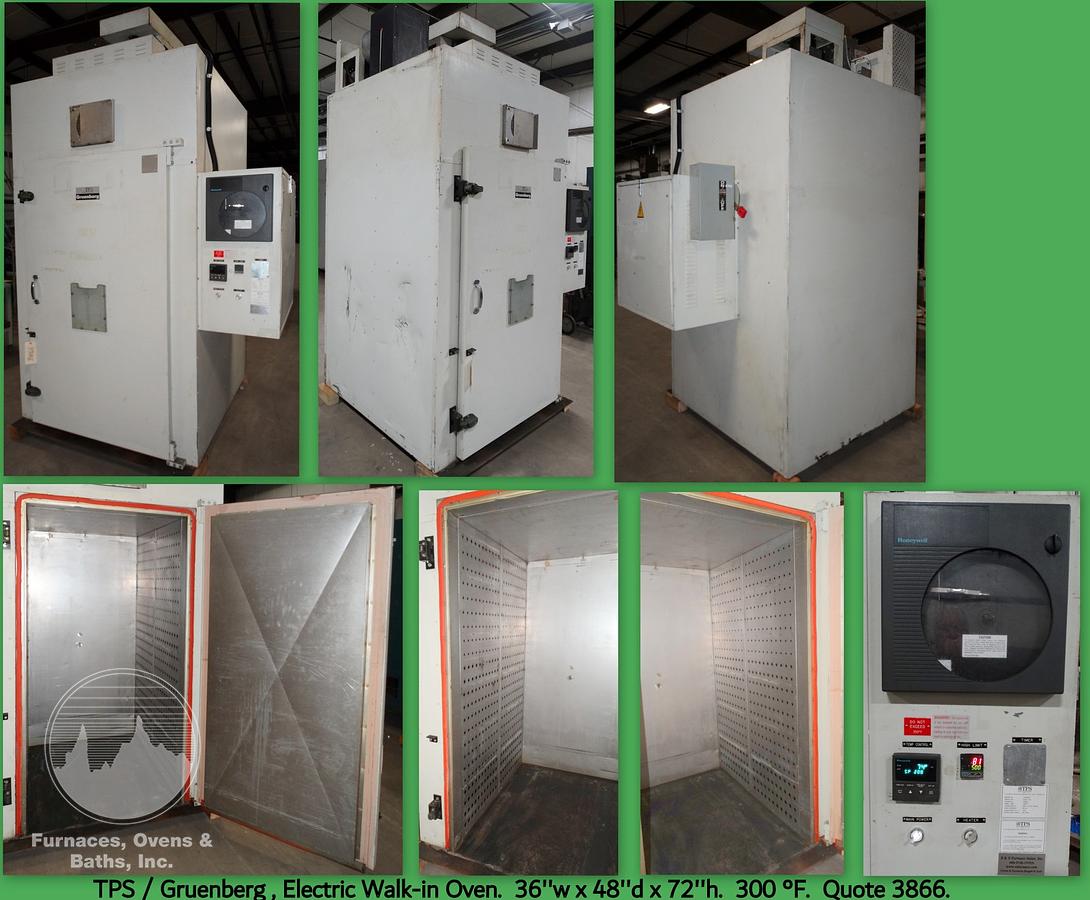 Used 36"W x 72"H x 48"L, Gruenberg, Electric Walk-In Oven, 500°F