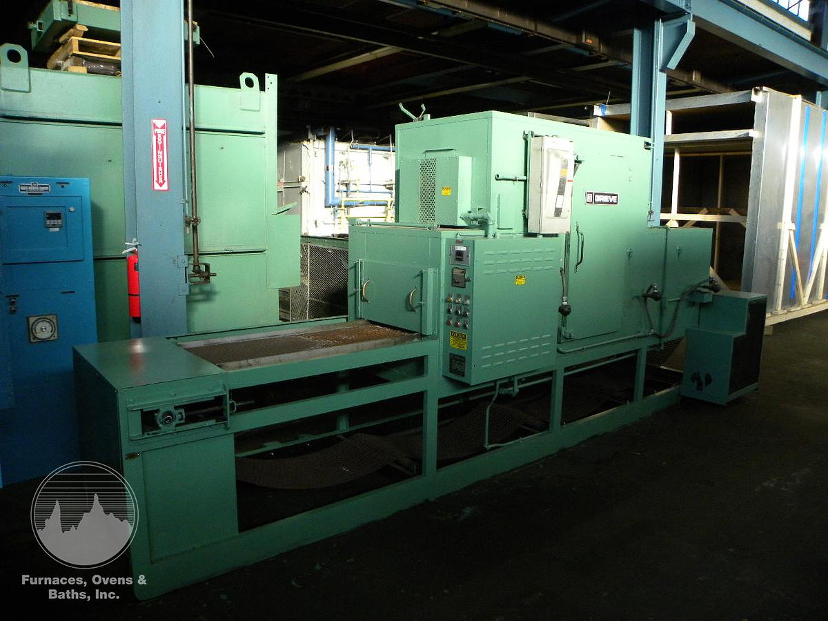 Used 18"W x 14"H x 10'L Grieve Belt Conveyor Oven, Electric, 500-F