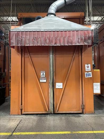 Used 96"W x 120"H x 144"L, Wisconsin Walk-In Oven SWH-81210-G, 500°F, Gas Fired w/Carts