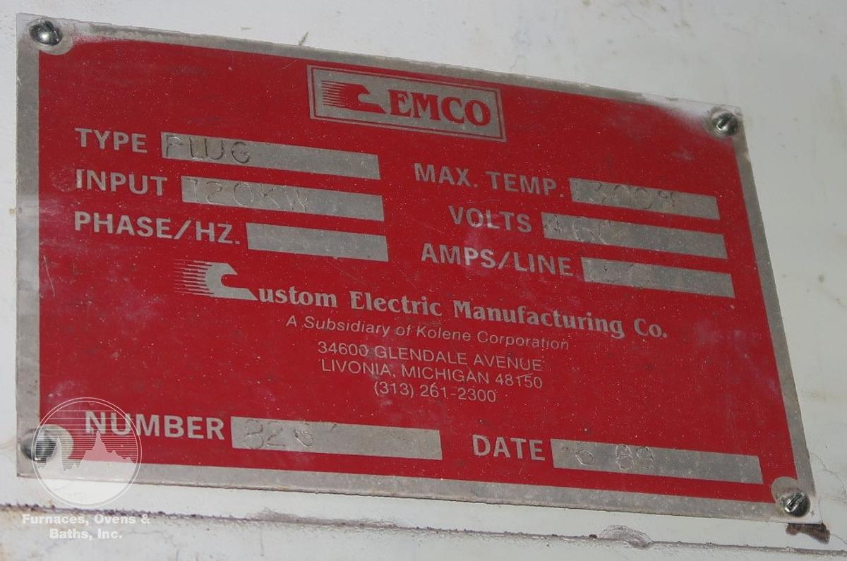 Used Surface Combustion Box Temper 36"W x 36"H x 72"L, Electric, 1250-F