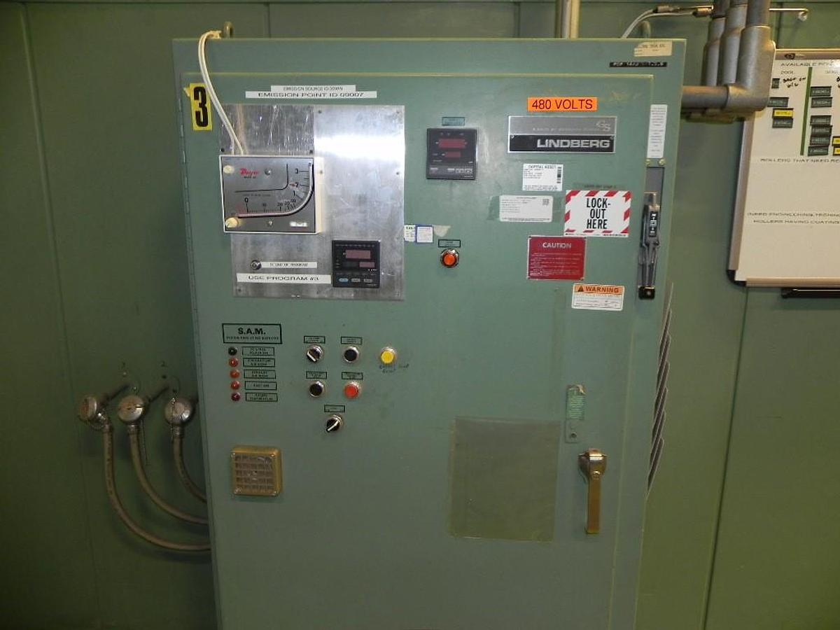 Used 72"W x 72"H x 168"L (14'), Lindberg Walk-In Oven 73-SH-7216872-6, 600°F, Electric, Powered Exhaust