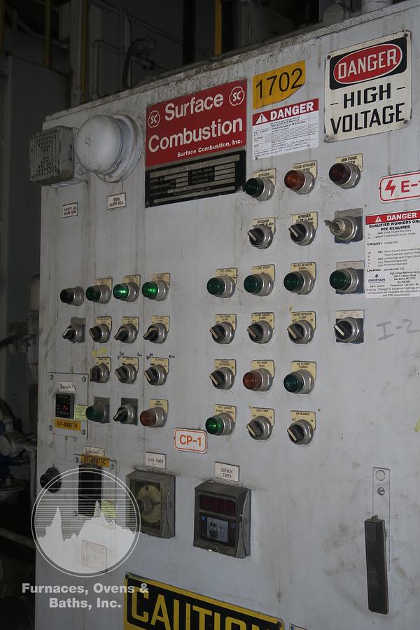 Used Surface Combustion Super Allcase Integral Quench Furnace, 36"W x 36"H x 72"L, Gas Fired, 1750°F