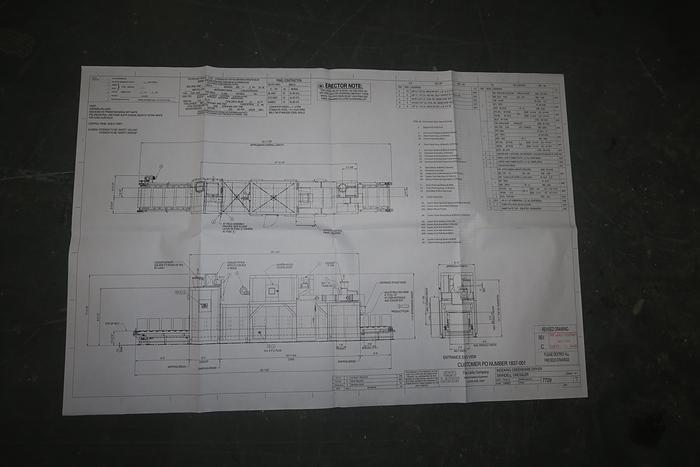 Used Lanly Conveyor Oven 44" Wide Belt, Gas Fired, 400°F, LIKE NEW