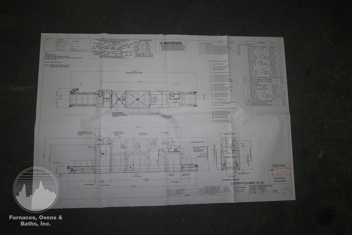 Used Lanly Conveyor Oven 44" Wide Belt, Gas Fired, 400°F, LIKE NEW