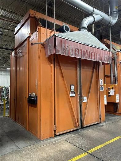 Used 96"W x 120"H x 144"L, Wisconsin Walk-In Oven SWH-81210-G, 500°F, Gas Fired w/Carts