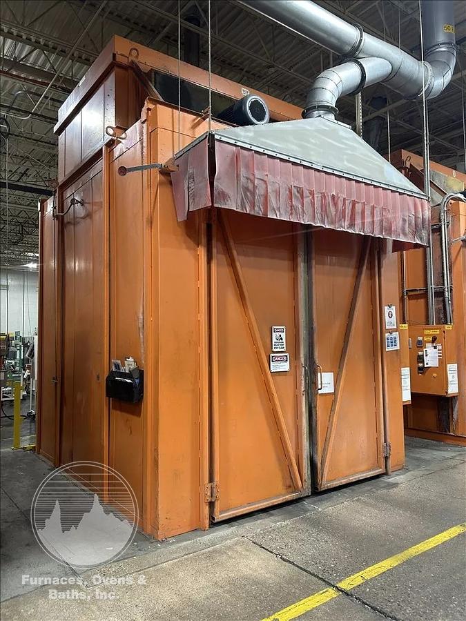 Used 96"W x 120"H x 144"L, Wisconsin Walk-In Oven SWH-81210-G, 500°F, Gas Fired w/Carts