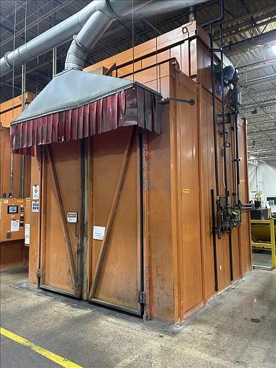 Used 96"W x 120"H x 144"L, Wisconsin Walk-In Oven SWH-81210-G, 500°F, Gas Fired w/Carts
