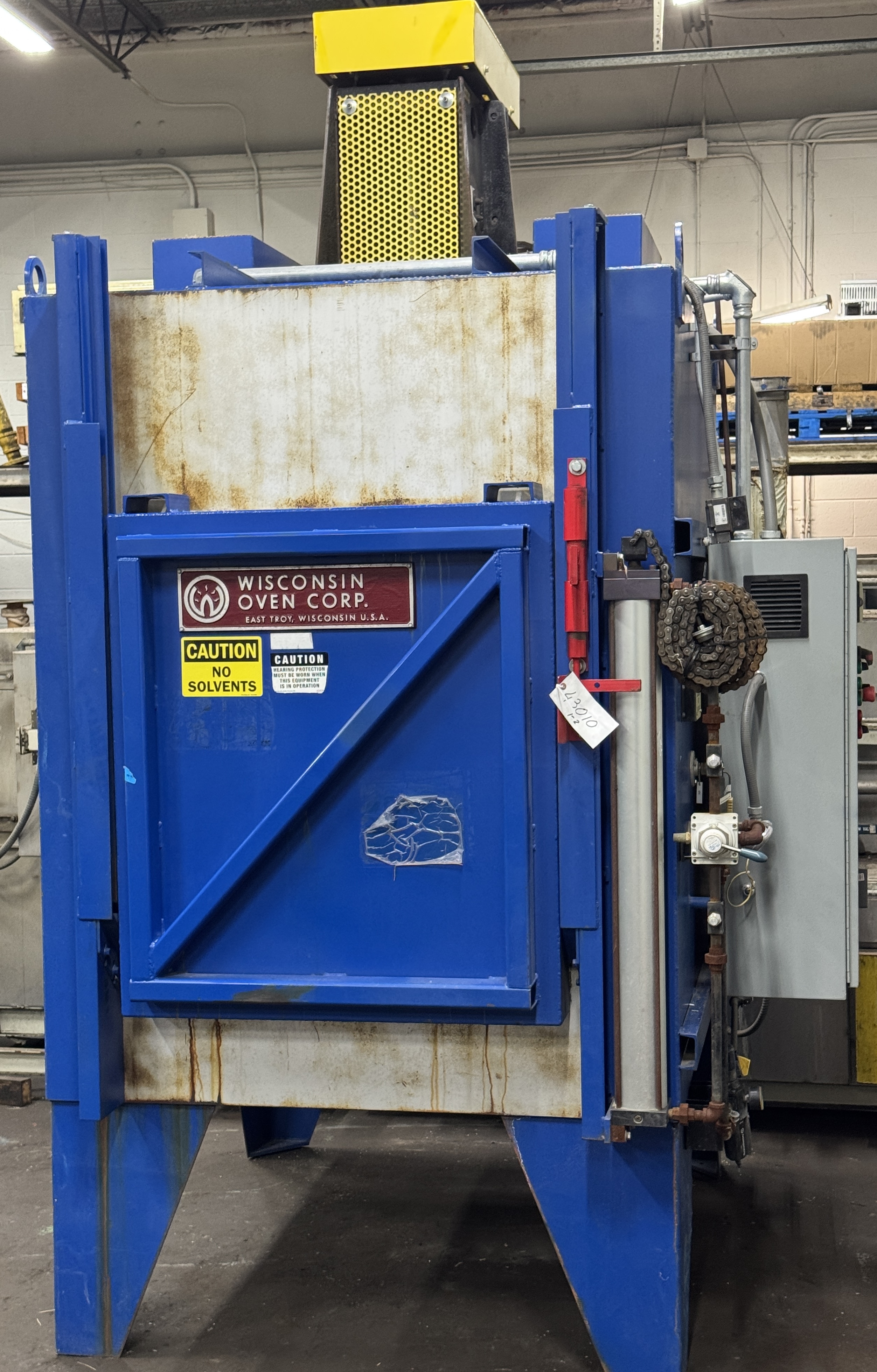 Used 24"W x 24"H x 48" L Wisconsin SDB-448-12E Box Tempering Furnace, Electric, 1250°F