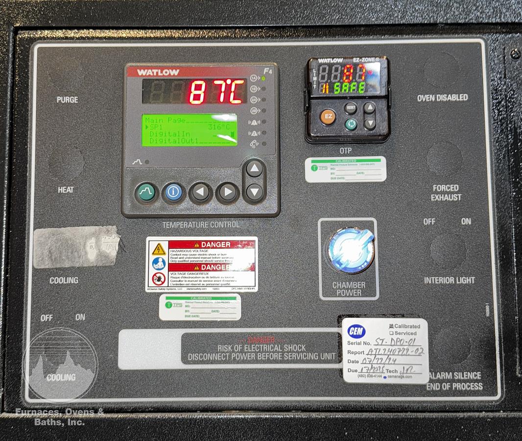 Used 48"W x 48"H x 24"L, Blue M DCW-326 Cabinet Oven, Stainless Steel Interior, 600°F, Power Exhuast