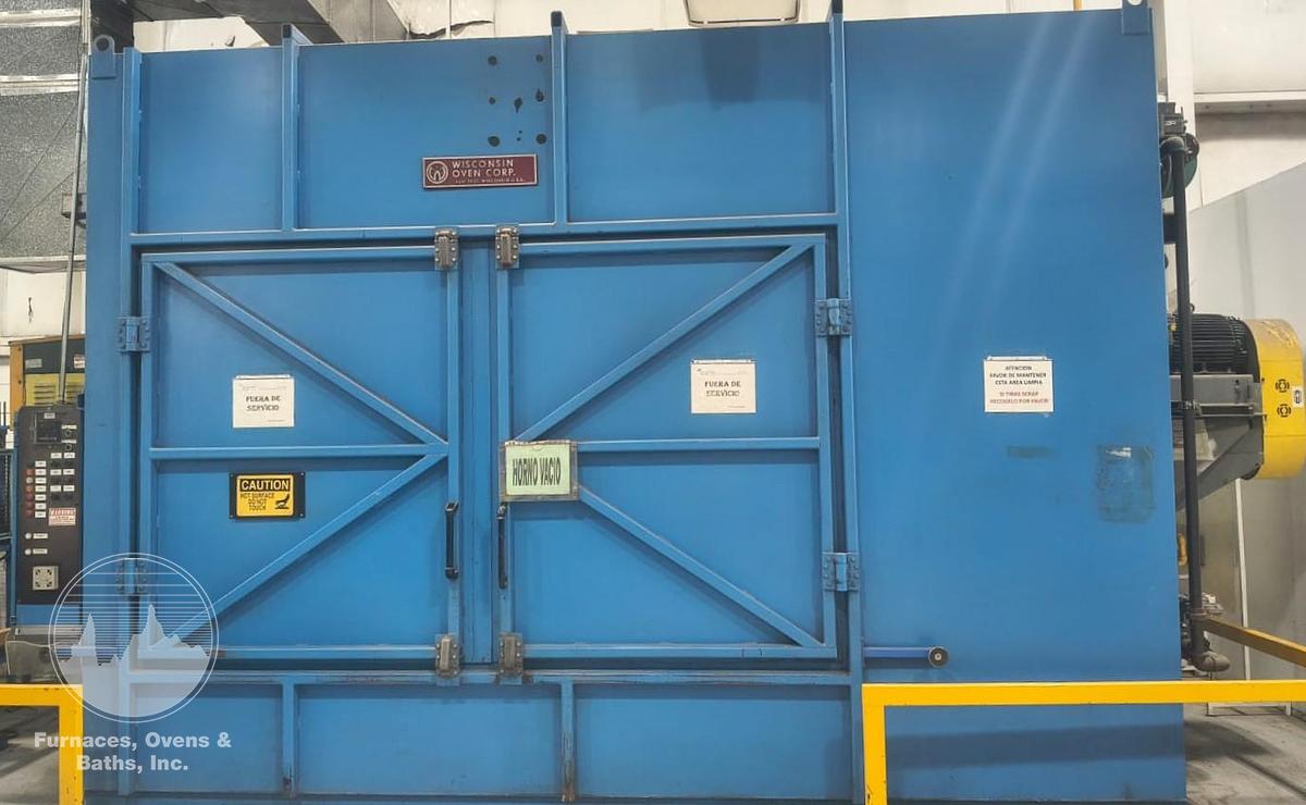 Used 120"W x 65"H x 65"L, Wisconsin Batch Oven, 1000°F, Gas Fired, EXCELLENT CONDITION