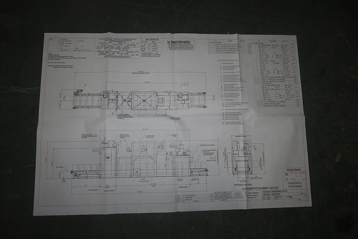 Used Lanly Conveyor Oven 44" Wide Belt, Gas Fired, 400°F, LIKE NEW