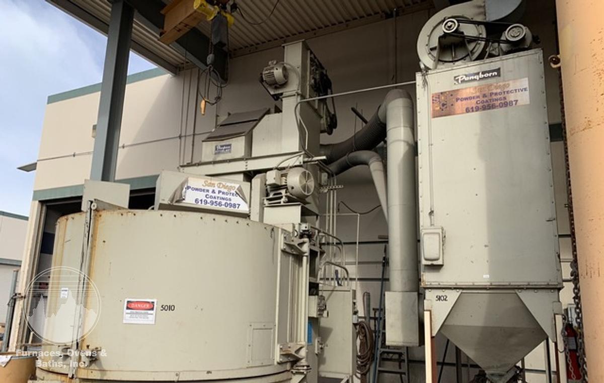 Used Pangborn 8LK 96" Diameter Table Blast w/Dust Collector