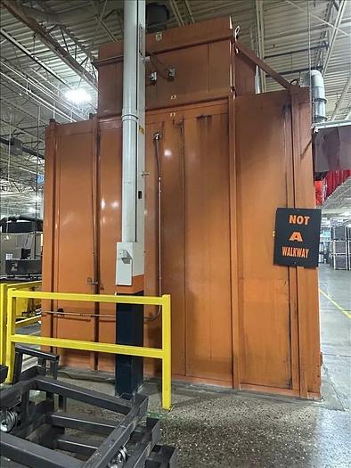 Used 96"W x 120"H x 144"L, Wisconsin Walk-In Oven SWH-81210-G, 500°F, Gas Fired w/Carts