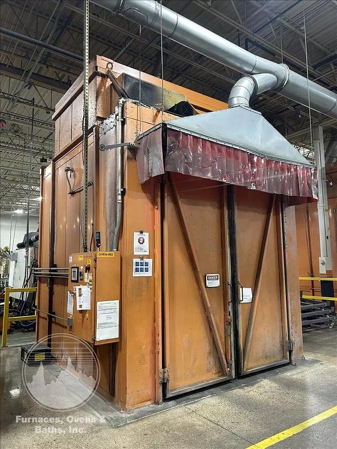 Used 96"W x 120"H x 144"L, Wisconsin Walk-In Oven SWH-81210-G, 500°F, Gas Fired w/Carts