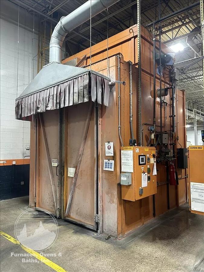 Used 96"W x 120"H x 144"L, Wisconsin Walk-In Oven SWH-81210-G, 500°F, Gas Fired w/Carts