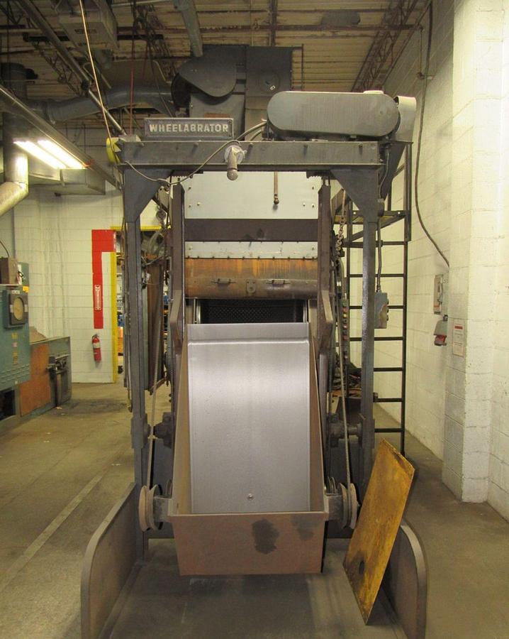 Used WHEELABRATOR WTB3 27" x 36" TUMBLAST CAPACITY 3 CU FT WITH LOADER