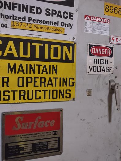 Used Surface Combustion Spray Washer 36"W x 36"H x 72"L