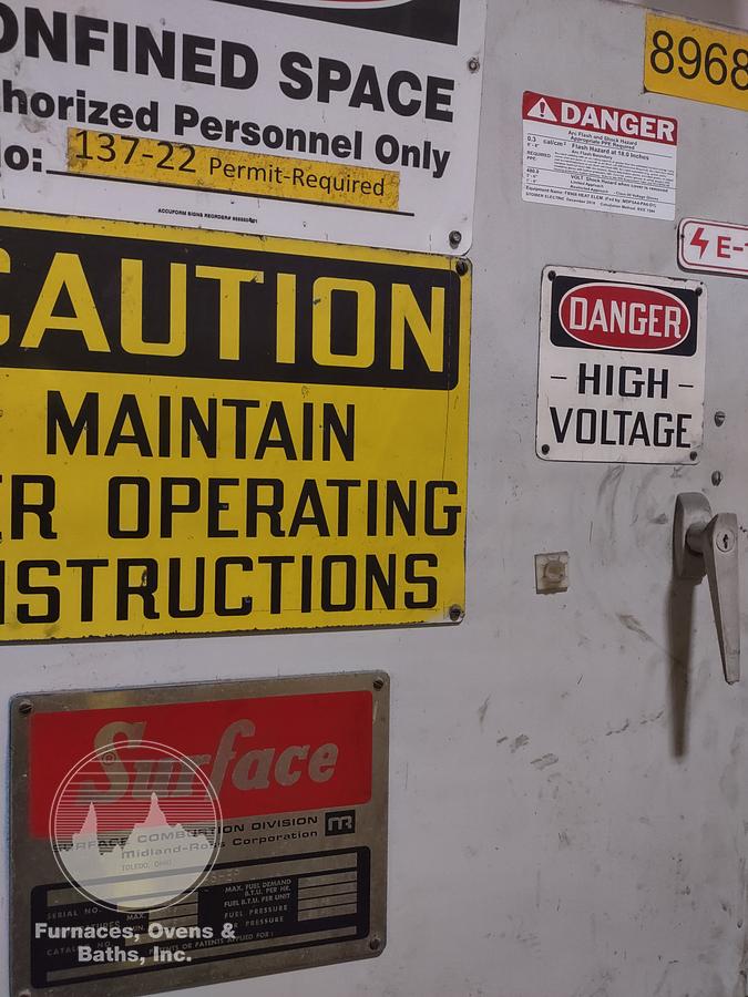 Used Surface Combustion Spray Washer 36"W x 36"H x 72"L