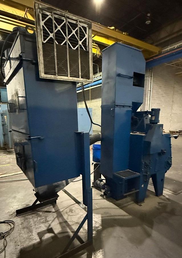 Used Goff Rubber Belt Tumblast 3 Cubic Feet w/Dust Collector