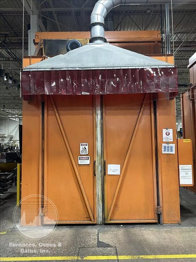 Used 96"W x 120"H x 144"L, Wisconsin Walk-In Oven SWH-81210-G, 500°F, Gas Fired w/Carts
