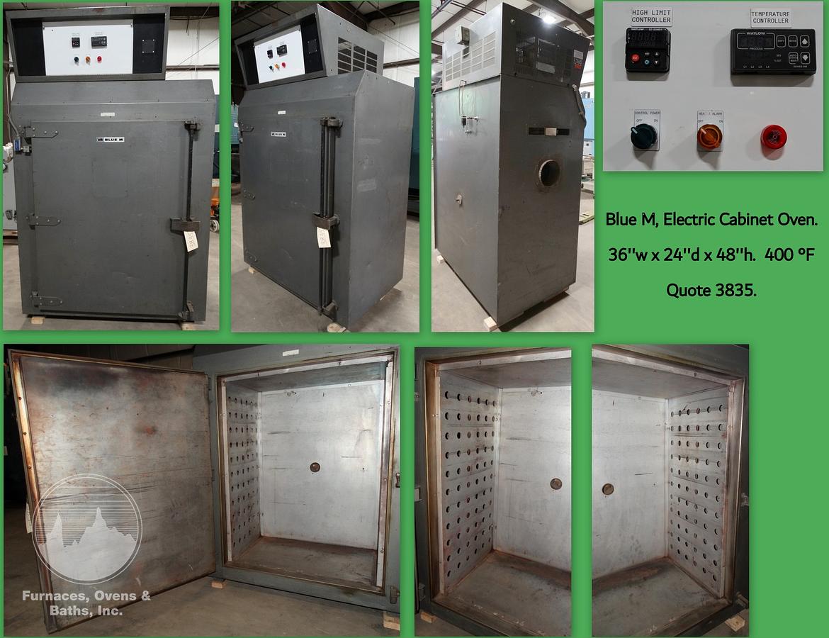 Used 36"W x 48"H x 24"L Blue M POM-244FX Cabinet Oven, 400°F, 240V, Single Phase