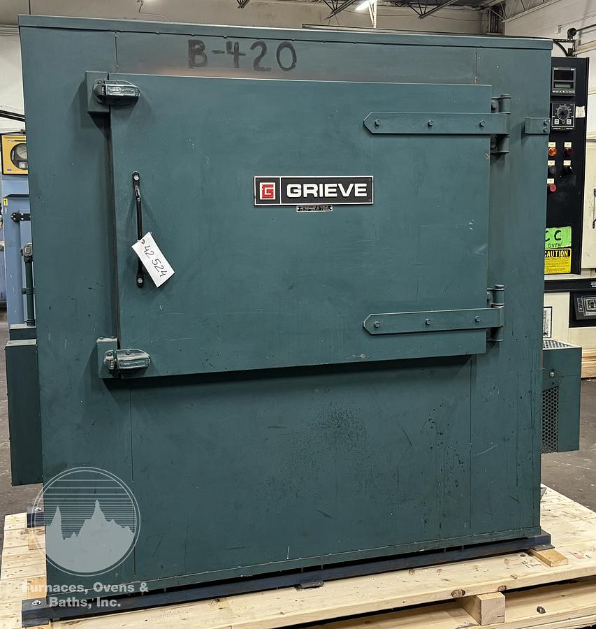 Used 38"W x 26"H x 20"L Grieve HX-1250 Cabinet Oven, 1250°F, Electric
