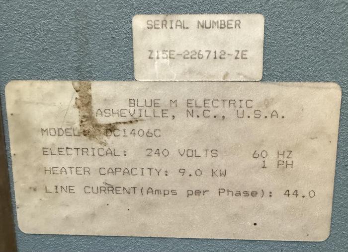 Used 48"W x 36"H x 24"L Blue M DC-1406 Cabinet Oven, 662°F, Electric, 240V, Single Phase