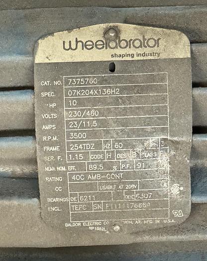 Used Goff 36 x 72 Spinner Hanger Shot Blast Machine