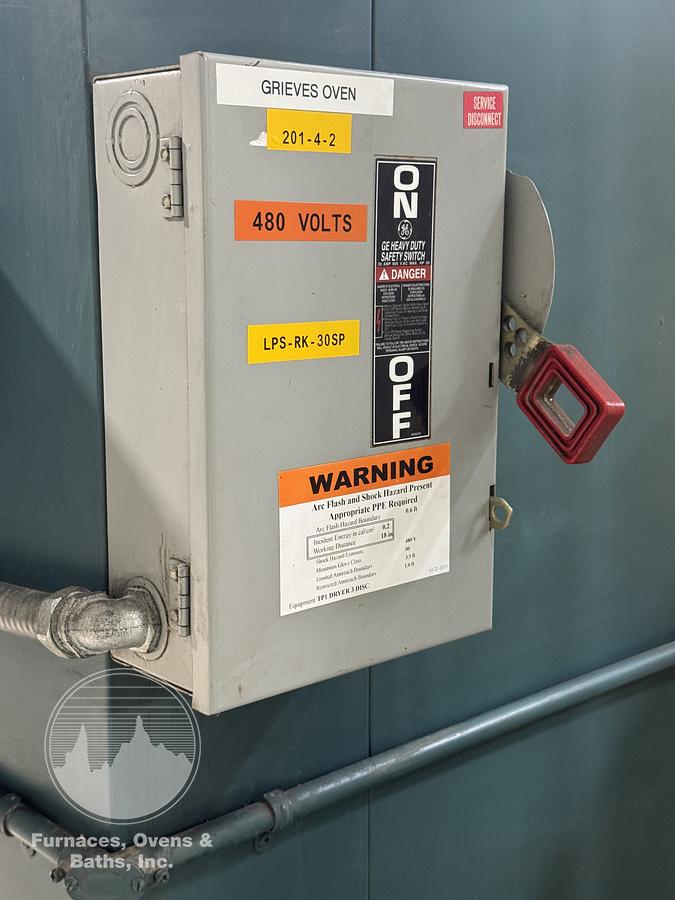 Used 36”W x 60”H x 36”L Grieve TAH-500 Truck Oven, 500-F, Electric, Powered Exhaust