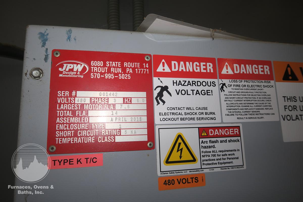 Used 96"W x 96"H x 144"L, JPW, 500°F, Gas Fired