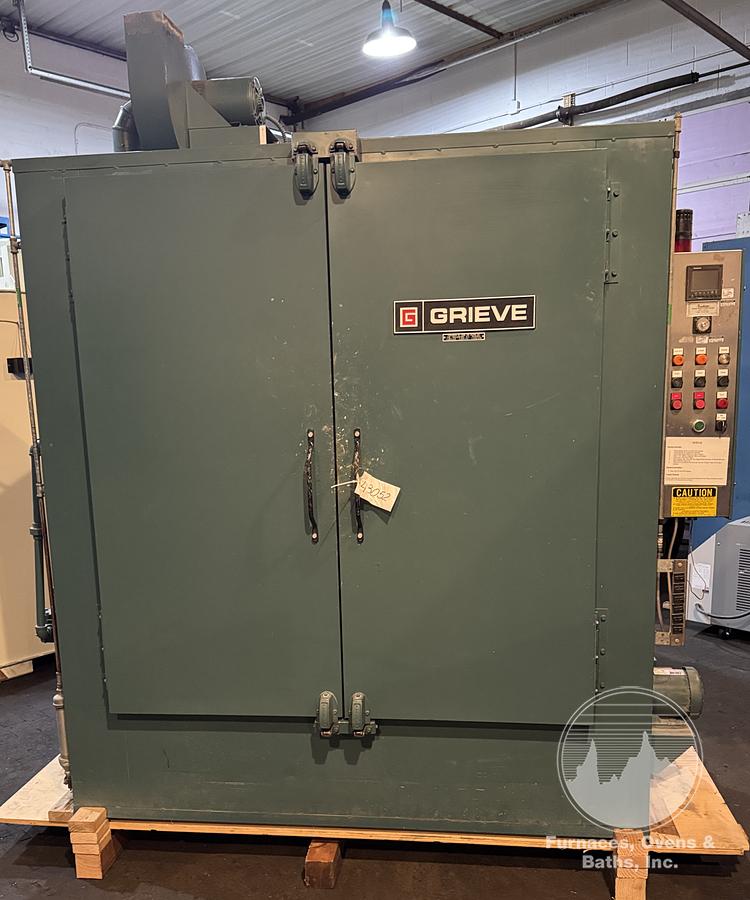 Used 56"W x 60"H x 32”L, Grieve SB-350 Cabinet Oven, 350-F, Gas Fired, Class A, Solvent Rated, Stainless Steel Interior