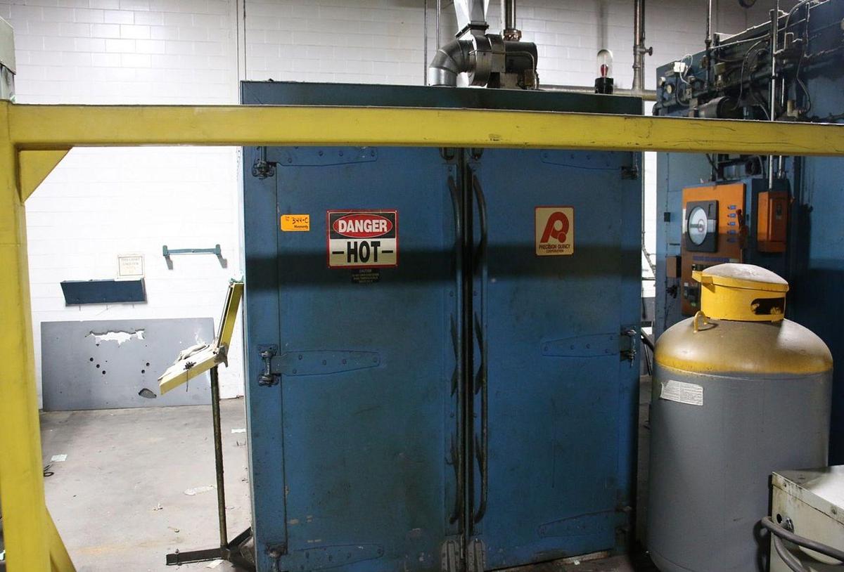 Used 60"W x 72"H x 96"L, Precision Quincy Class A Gas Fired Walk-In Oven, 850°F, Solvent Rated