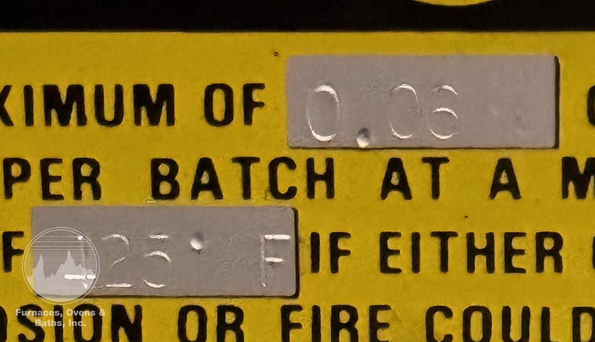 Used 48"W x 60"H x 48"L, Grieve TBH-500, Electric, 500-F, Solvent Rated