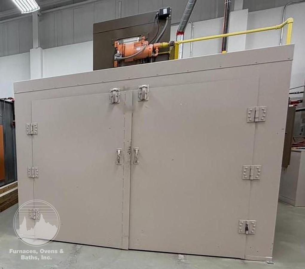 Used 96"W x 78"H x 168"(14')L, Wisconsin/Applied Heat Walk-In Oven, 500°F, Gas Fired