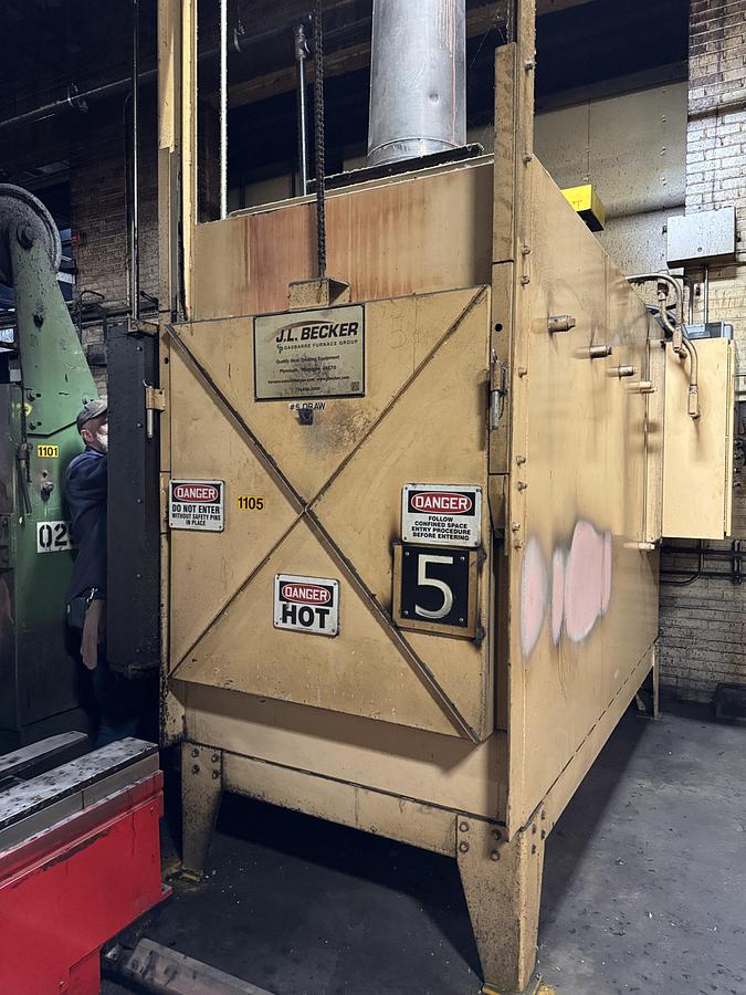 Used 36"W x 30"H x 72"L, Gasbarre, 1300°F, Gas Fired, Fiber Lined, 6000 Pound Capacity