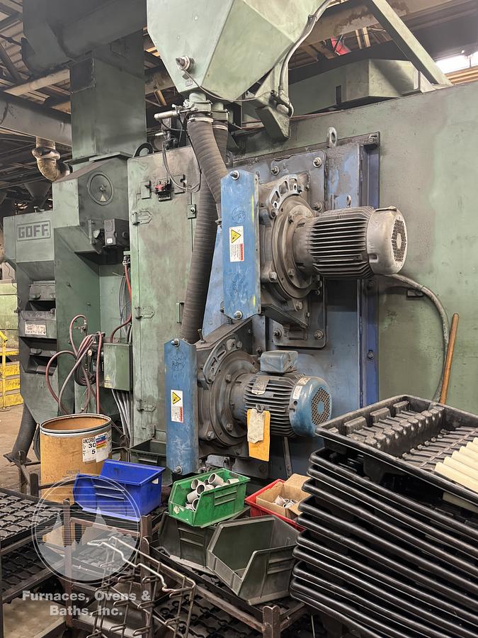Used Goff 36 x 72 Spinner Hanger Shot Blast Machine