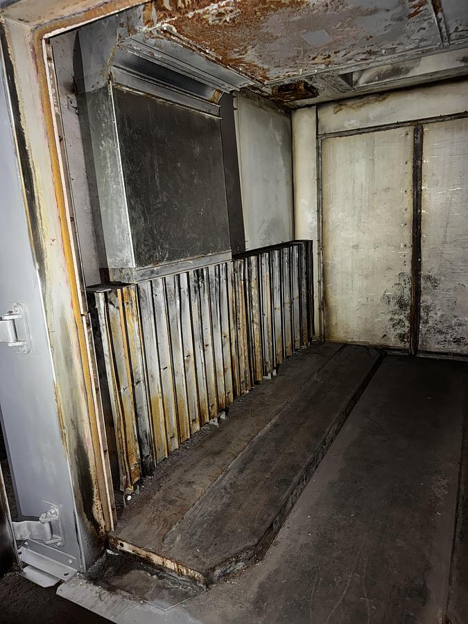 Used 72"W x 78"H x 120"L, Despatch PSD3-38S-G Walk-In Oven, 650°F, Gas Fired, Solvent Rated