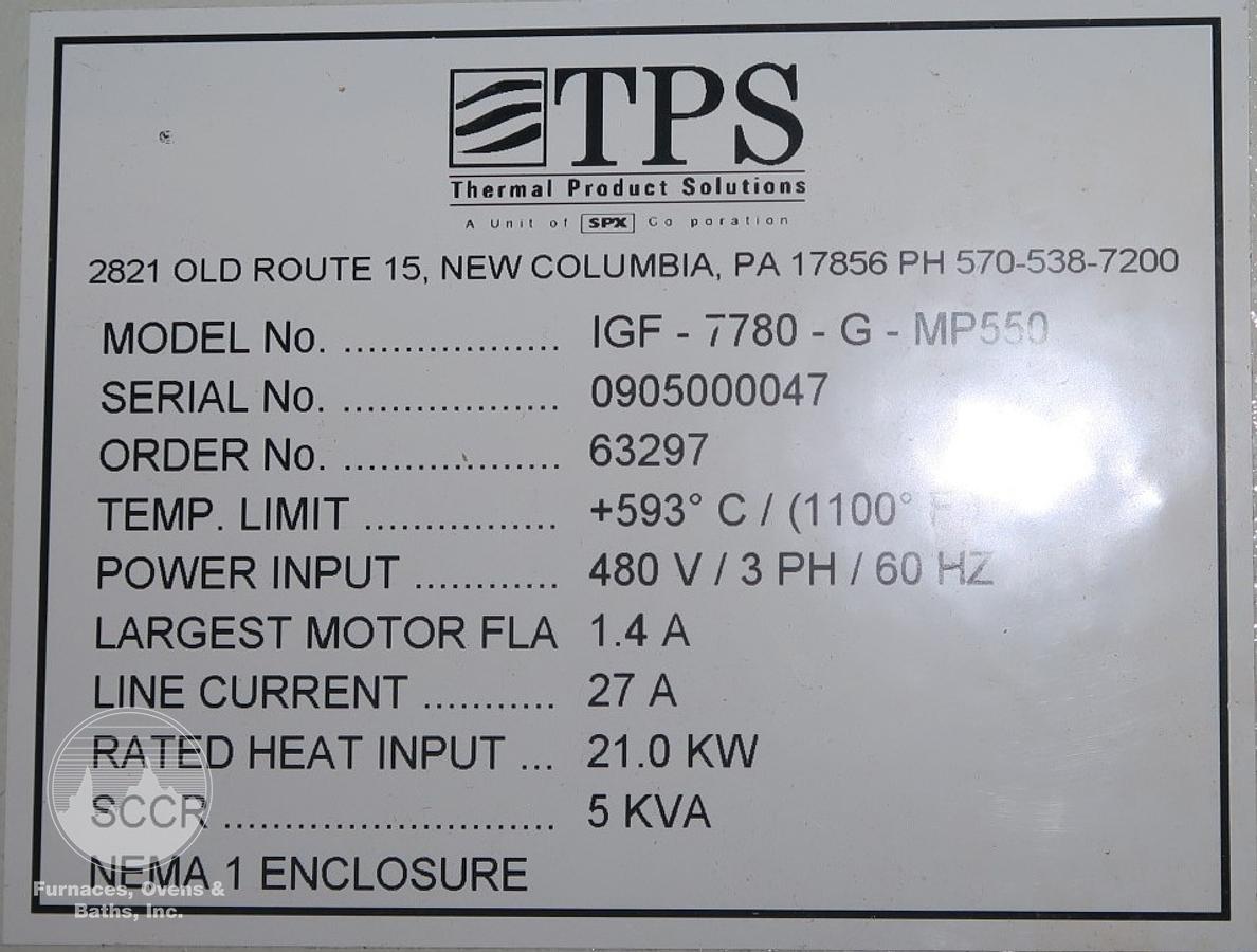 Used 25"W x 20"H x 20"L Blue M IGF-7780 Inert Gas Cabinet Oven, 1100°F