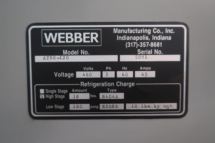 Used Webber AT90-120 Cryogenic Freezer
