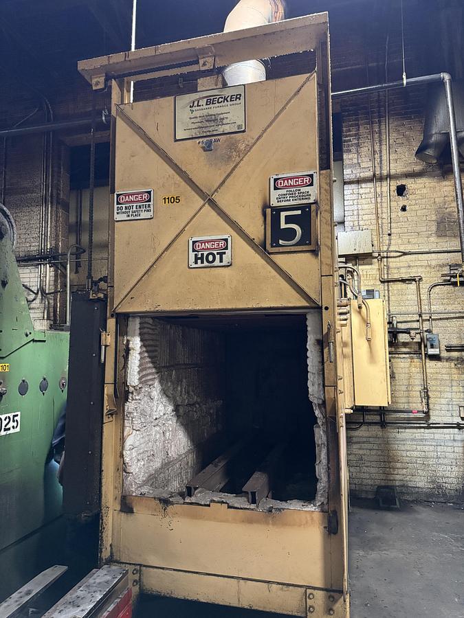 Used 36"W x 30"H x 72"L, Gasbarre, 1300°F, Gas Fired, Fiber Lined, 6000 Pound Capacity