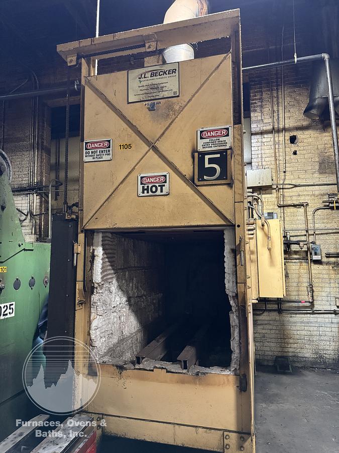 Used 36"W x 30"H x 72"L, Gasbarre, 1300°F, Gas Fired, Fiber Lined, 6000 Pound Capacity